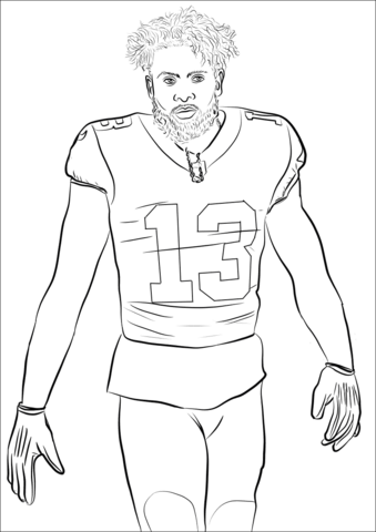 Odell Beckham Jr. Coloring Page